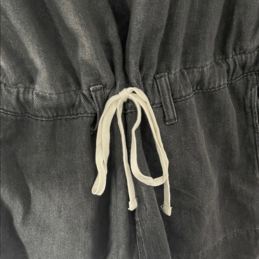 NWT- Universal Thread Charcoal Denim Mini Dress with Drawstring